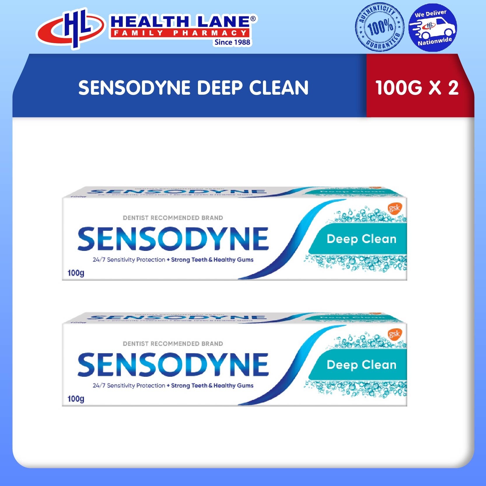 SENSODYNE DEEP CLEAN (100Gx2)